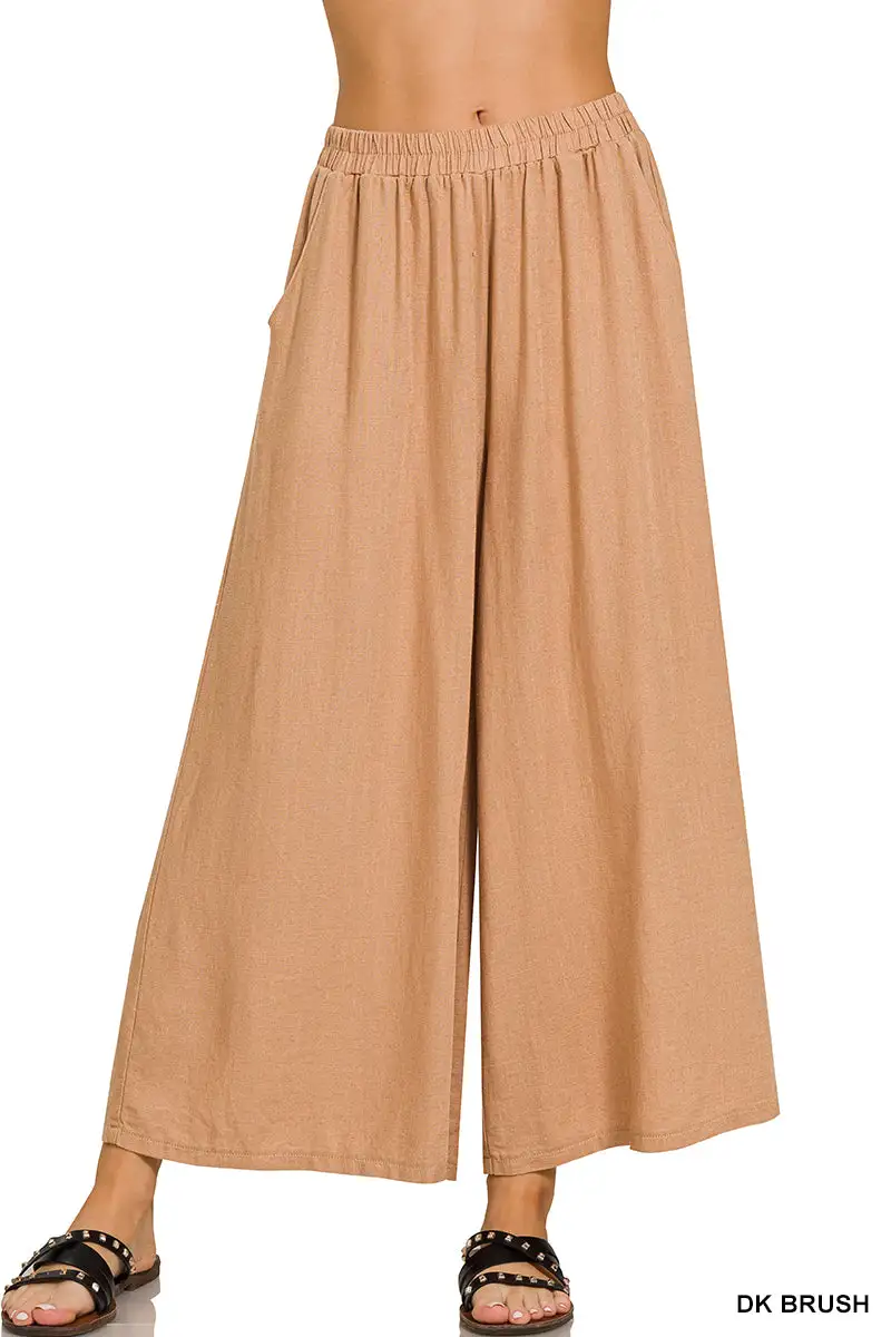 Refined Linen Wide Leg Pants