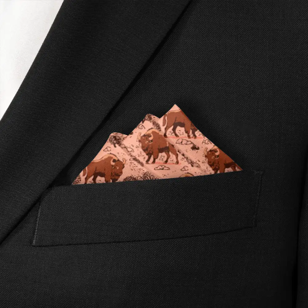 Refined Balanced Animal Motif Pocket Square