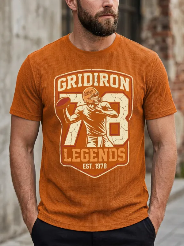 Men's American Football Gridiron Legends 78 Printed T-shirt