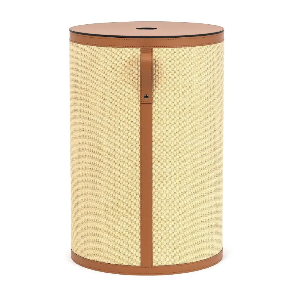 Straw Round Laundry Basket