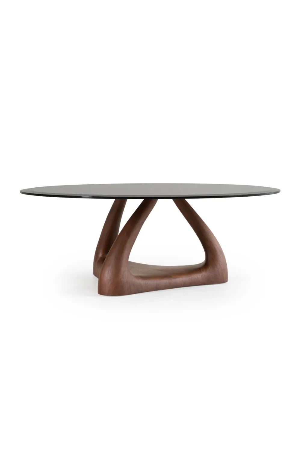 Sculptural Round Glass Coffee Table