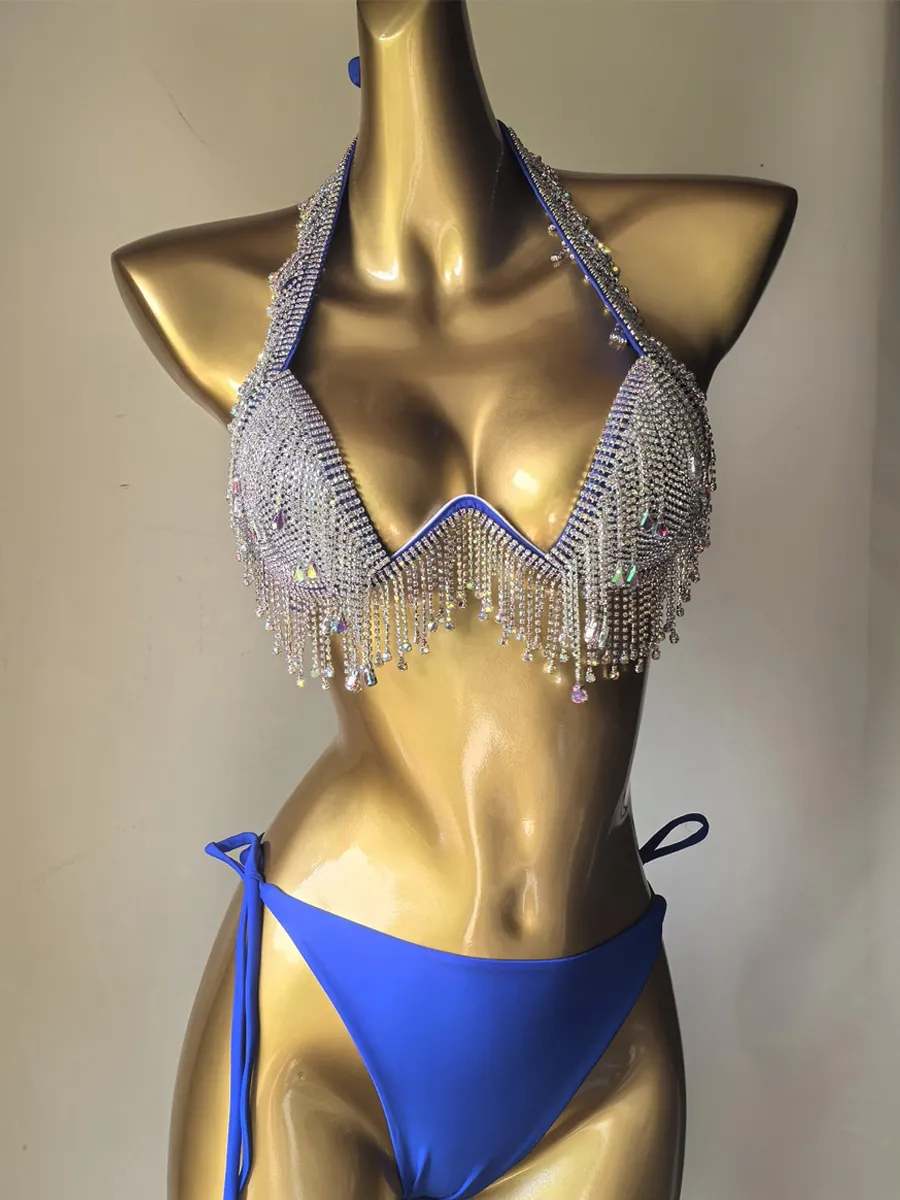 Alessia Rhinestone Tassel Bikini