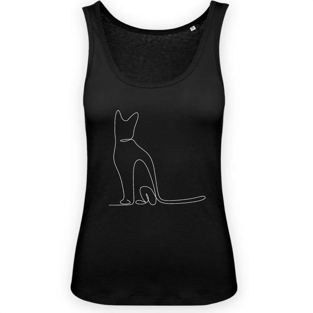 Minimal Cat Graphic Tank