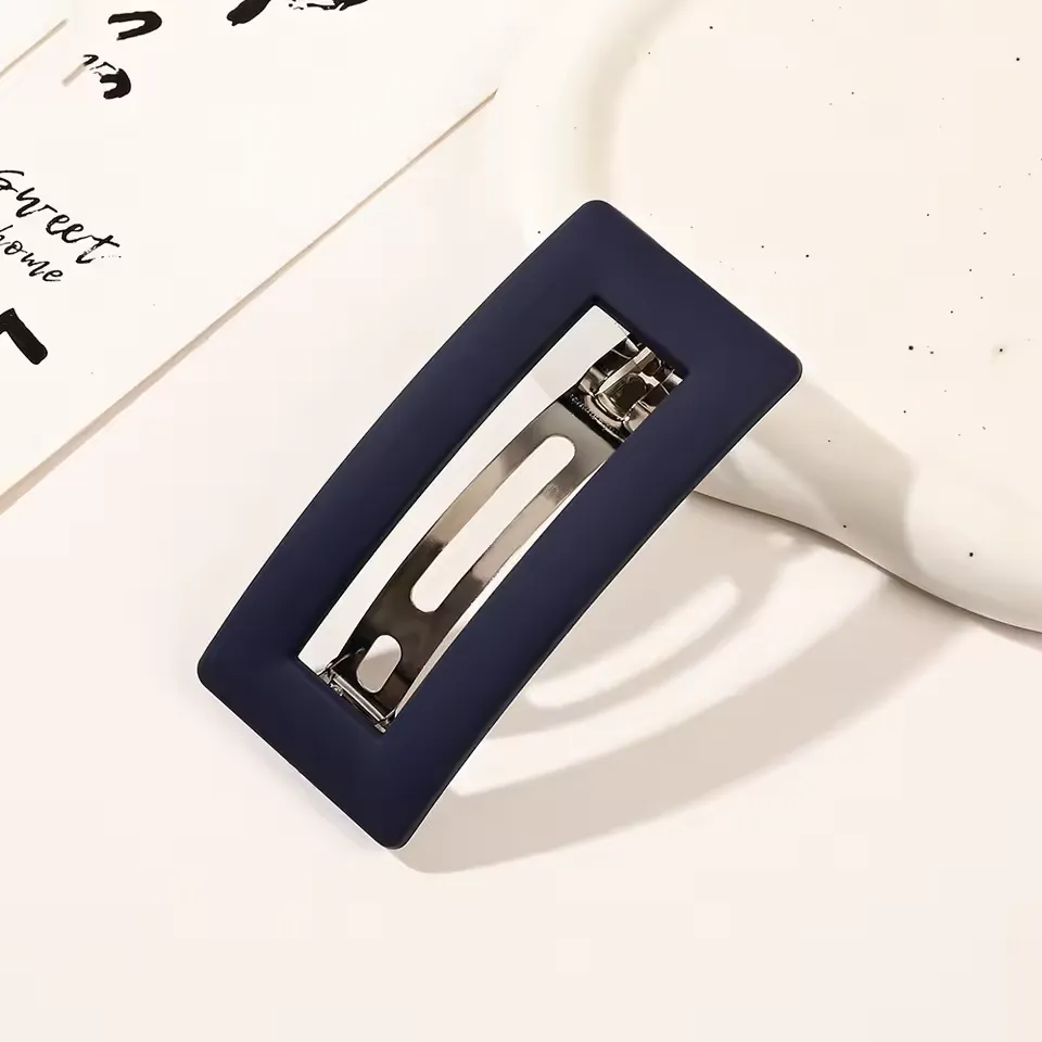 Matte Finish Rectangular Hair Clip