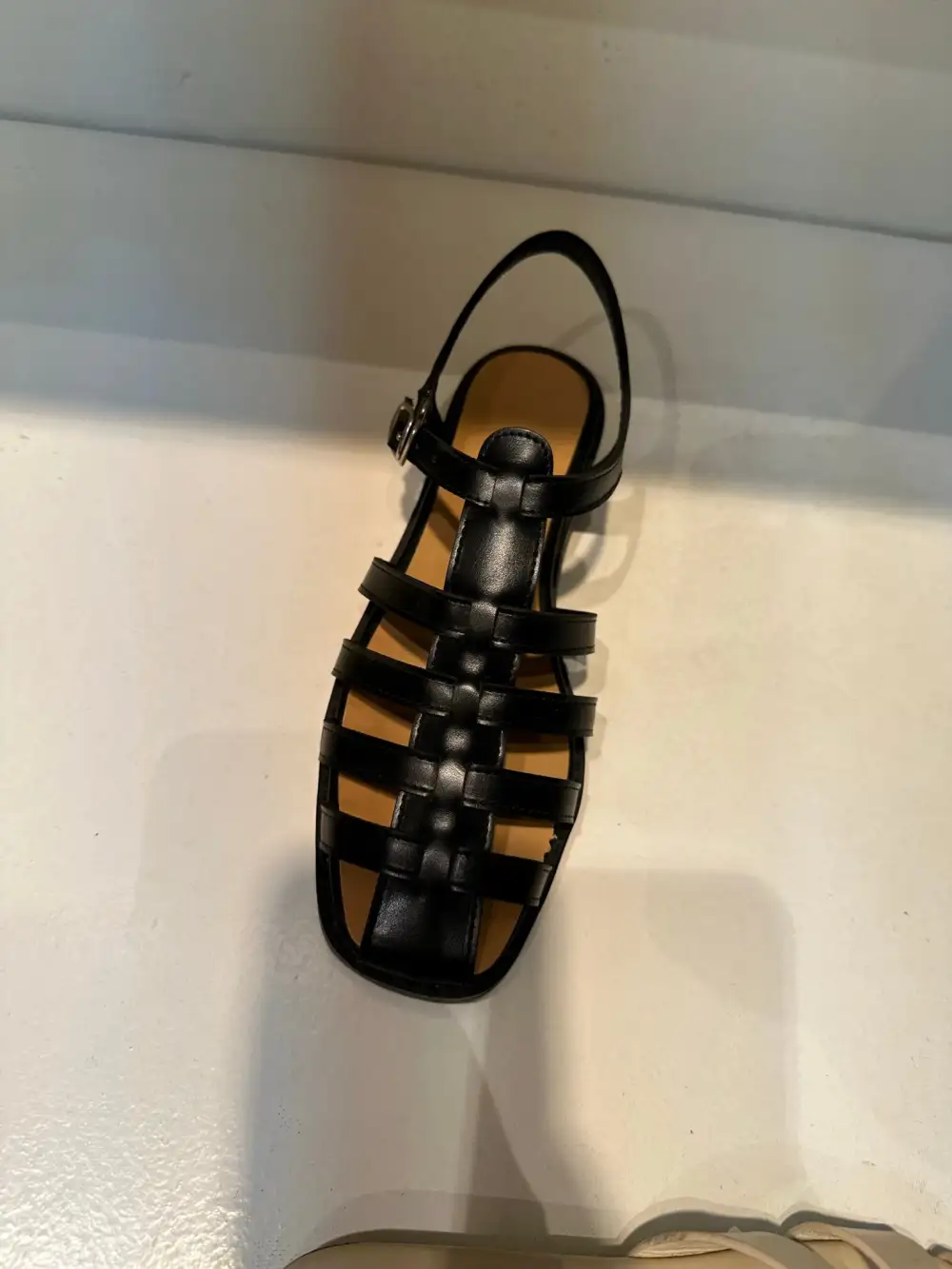 Versatile Faux Leather Flat Sandals