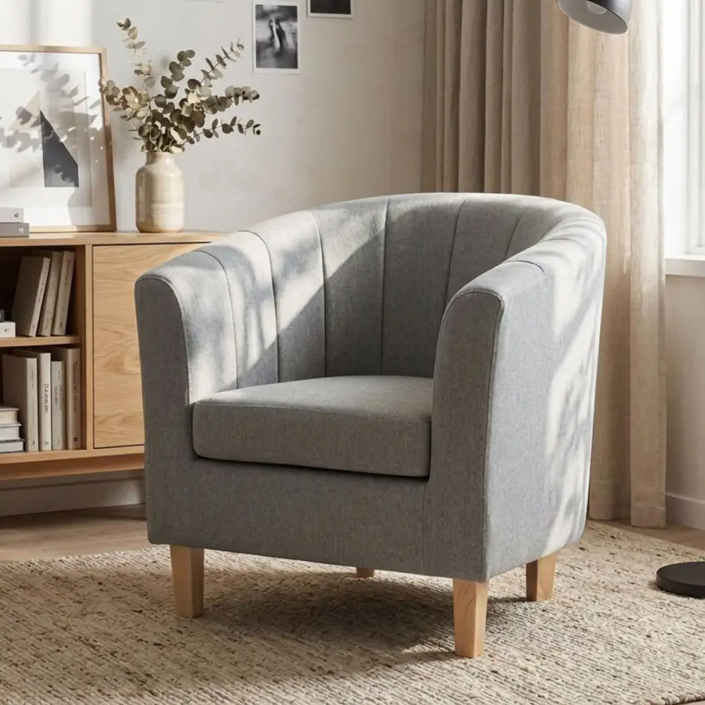 Cozy Seating Linen Armchair