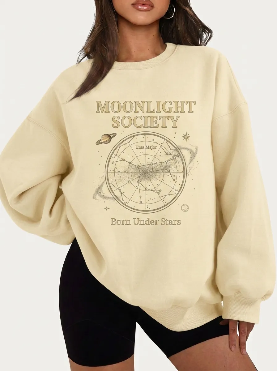 Women's Astronomy Lover Ursa Major Constellation Printed T-shirt