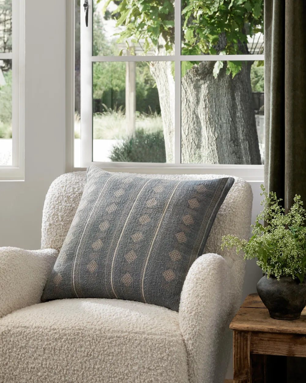 Amber Woven Pattern Sofa Throw Pillow