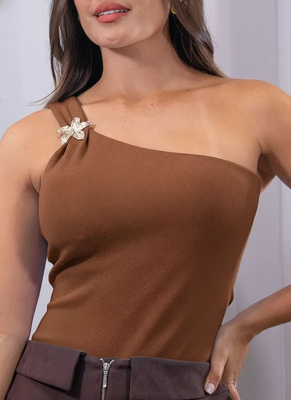 One Shoulder Fitted Bodysuit