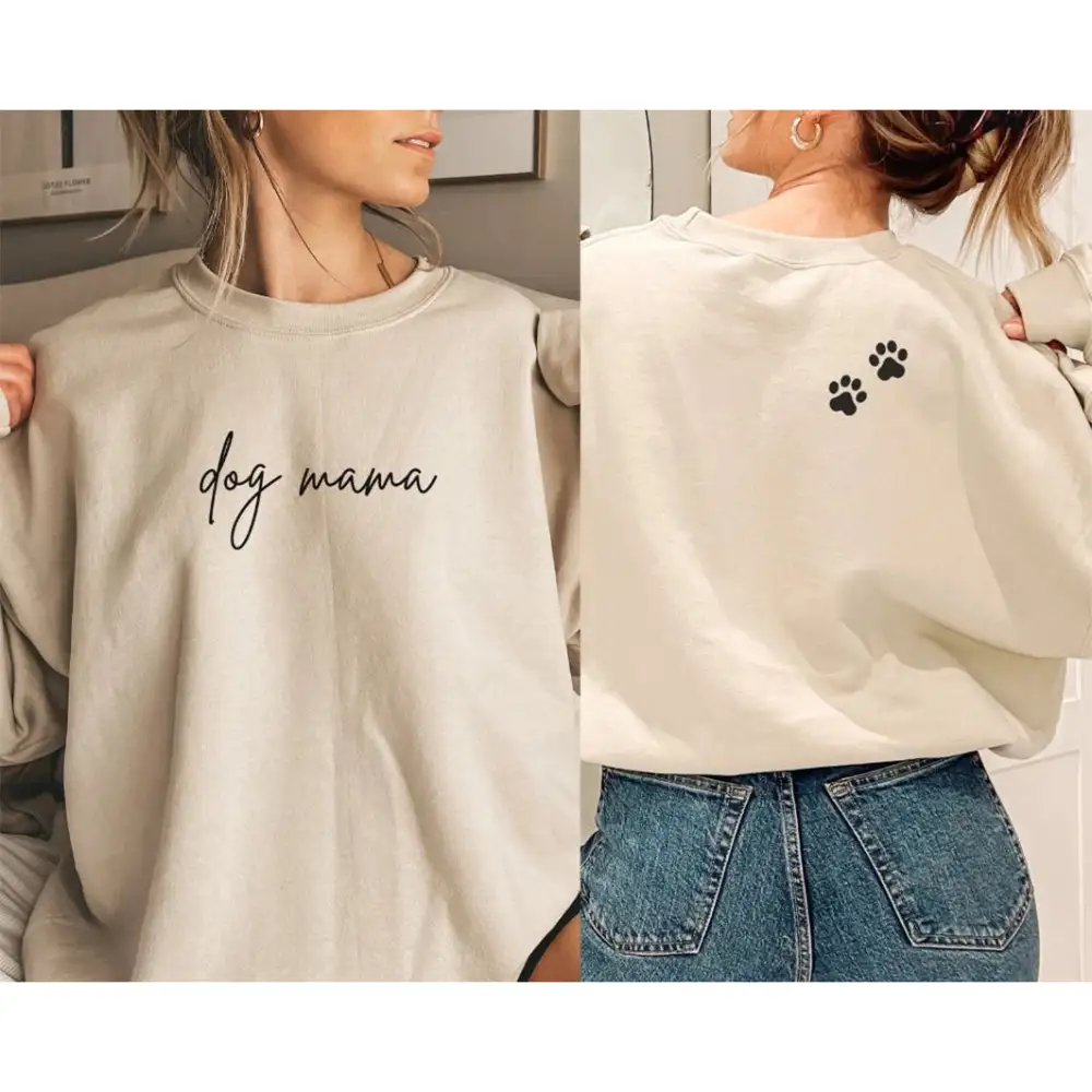 Dog Mama Drop Shoulder Oversized Baggy Fit Sweatshirt