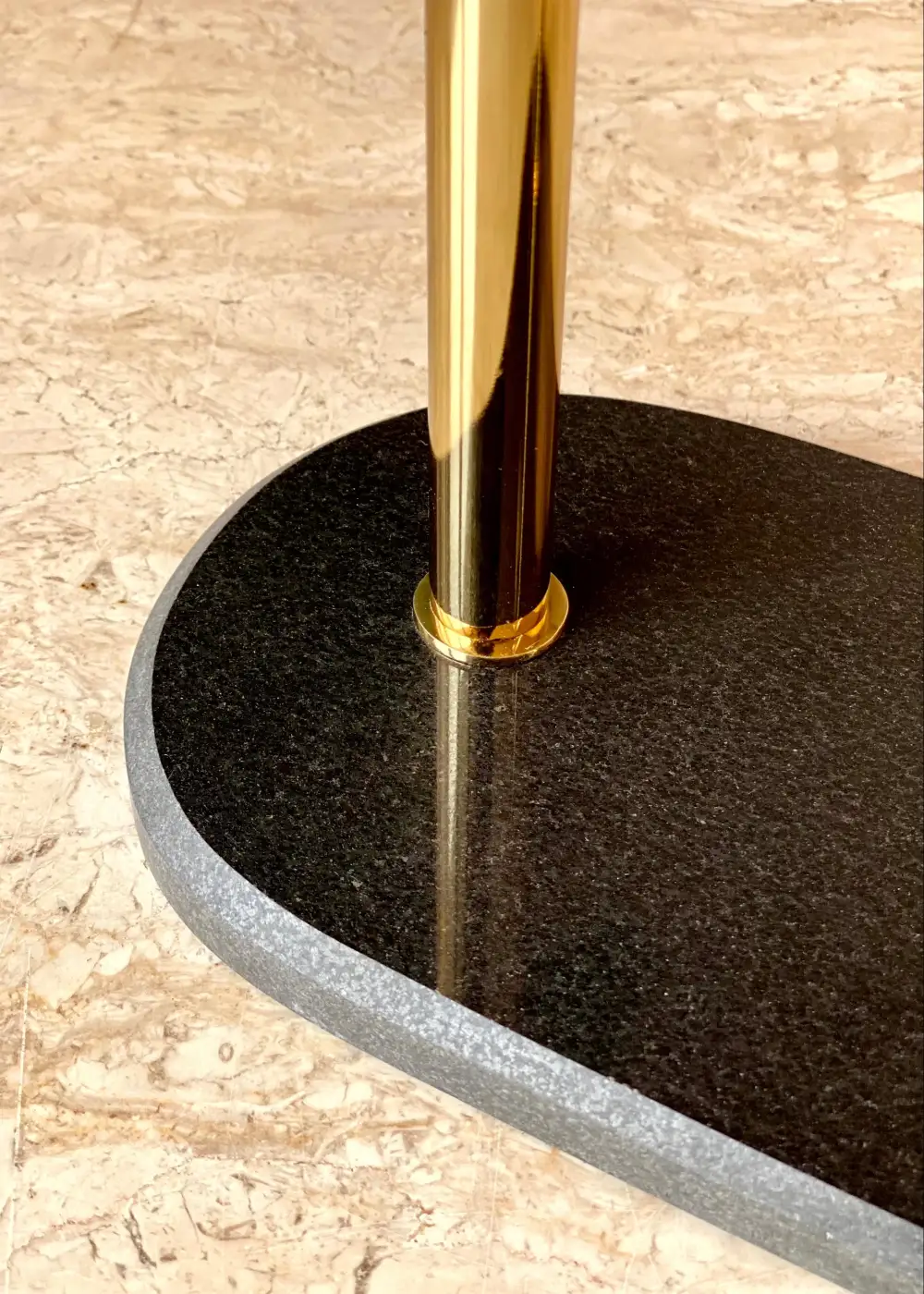 Melrose Toilet Roll Holder Black And Gold