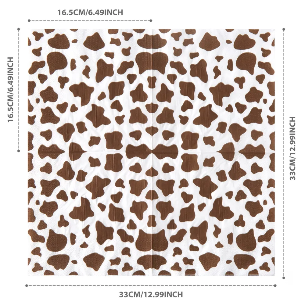 Cow Print Party Paper Napkins
