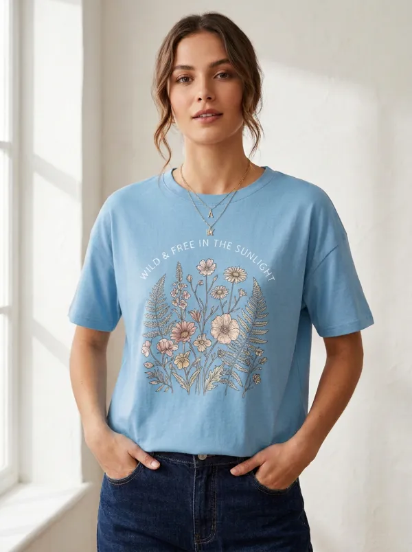 Wildflower Nature Lover Wild And Free T-Shirt