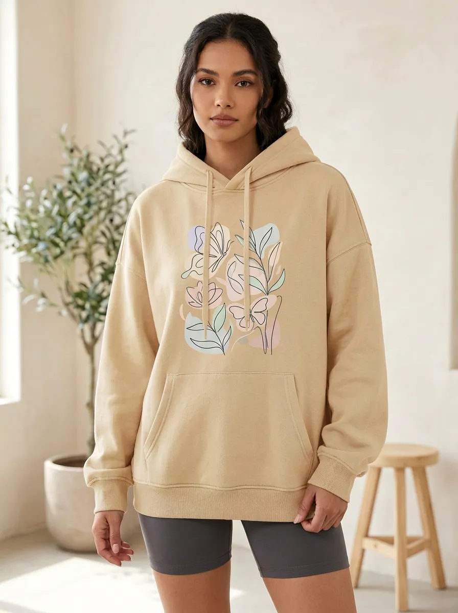 Floral Butterfly Nature Hoodie