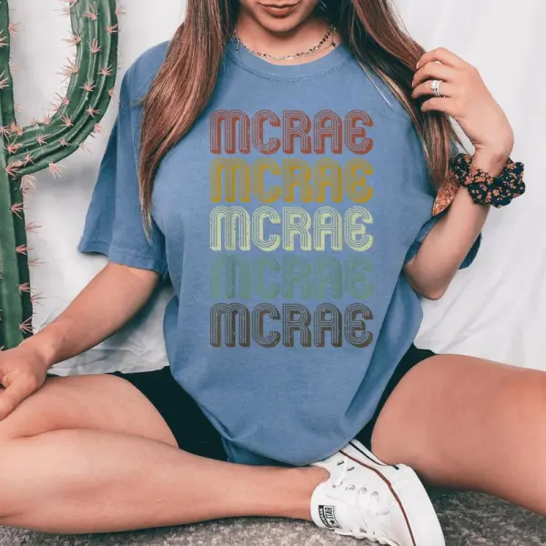 Retro Mcrae First Name Personalized Mcrae Groovy Vintage Women's Oversized Comfort T-Shirt