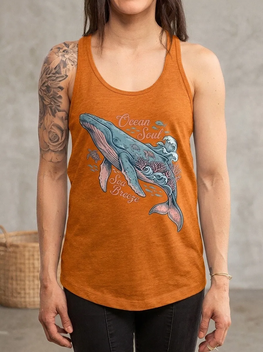 Ocean Lover Whale Tank Top Modern