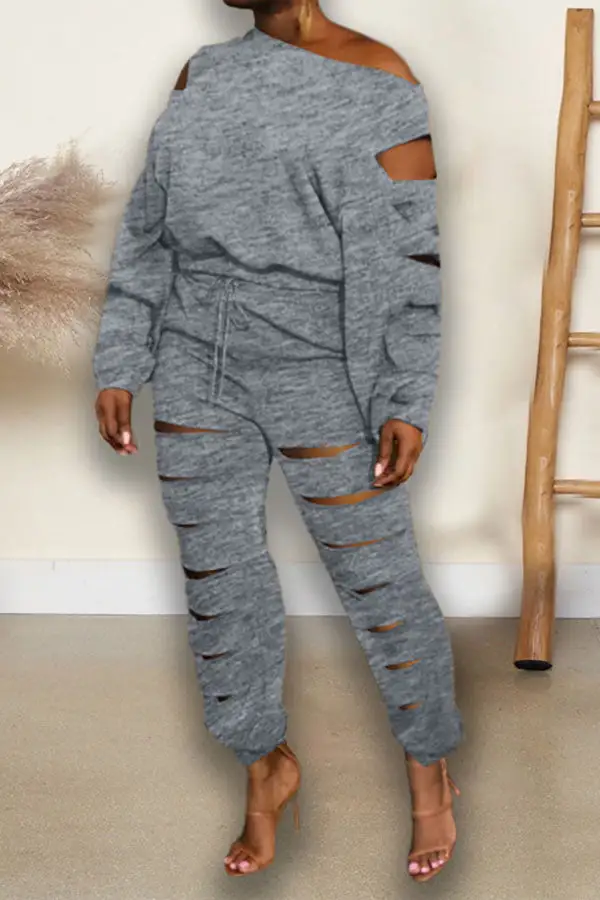 Burn-Out Stylish Pant Suit