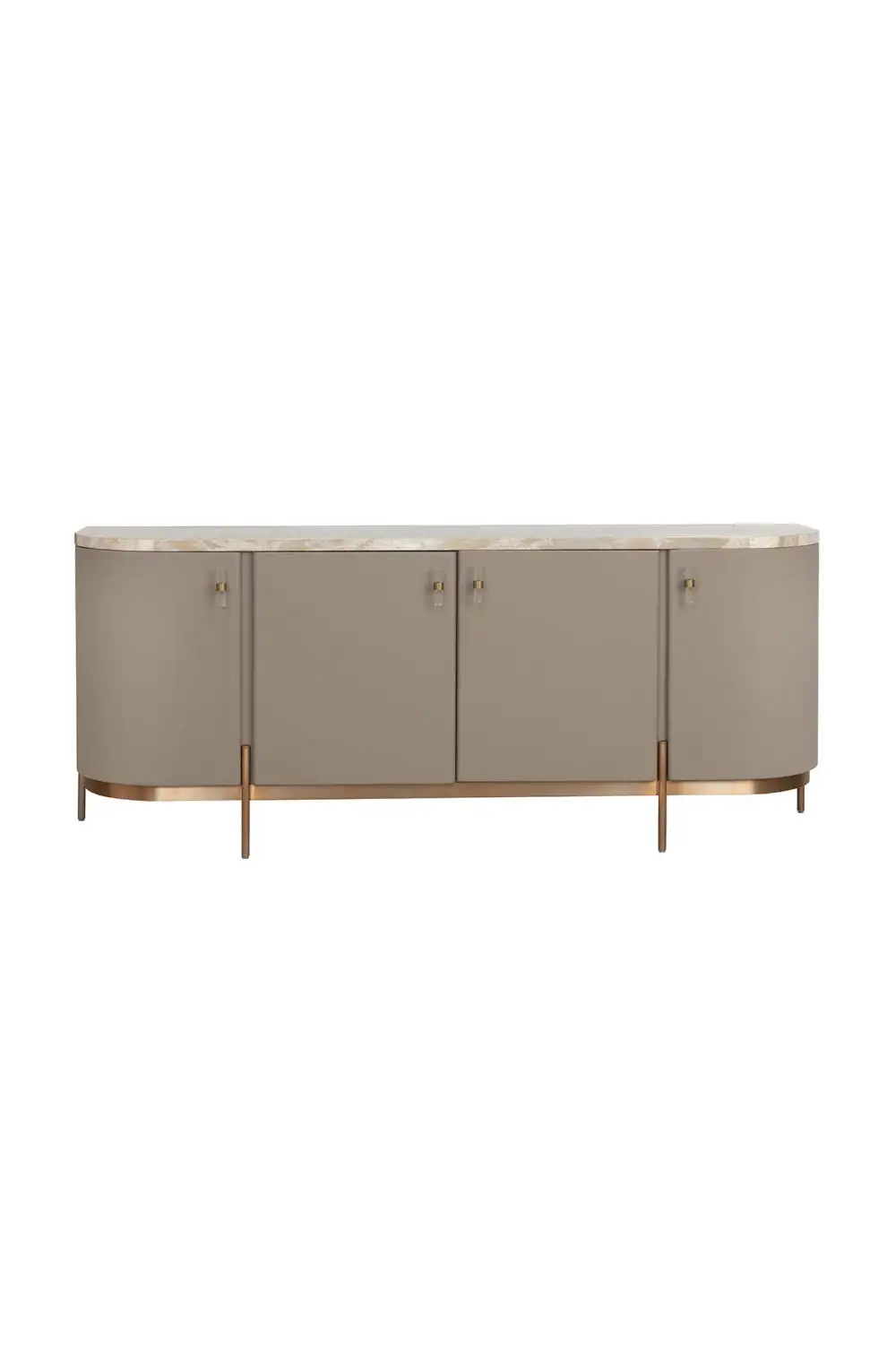Leather Four-Door Sideboard