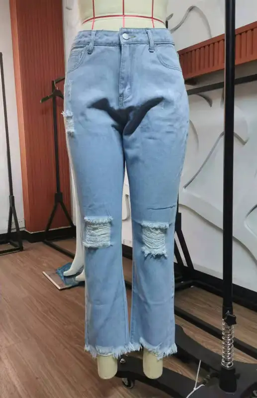 Anna Distressed Ripped Denim Jeans