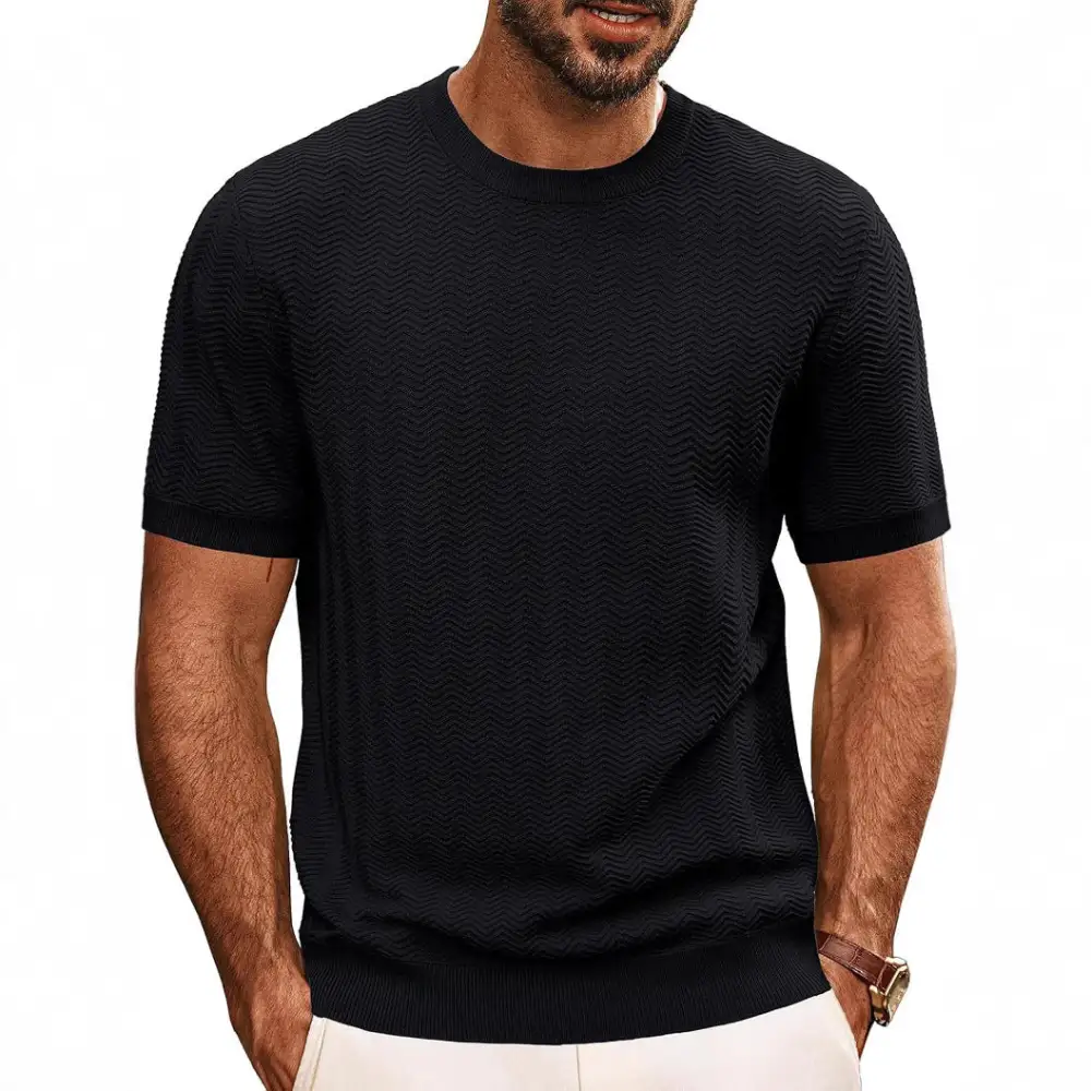 Men's Structured Round Neck T-Shirt