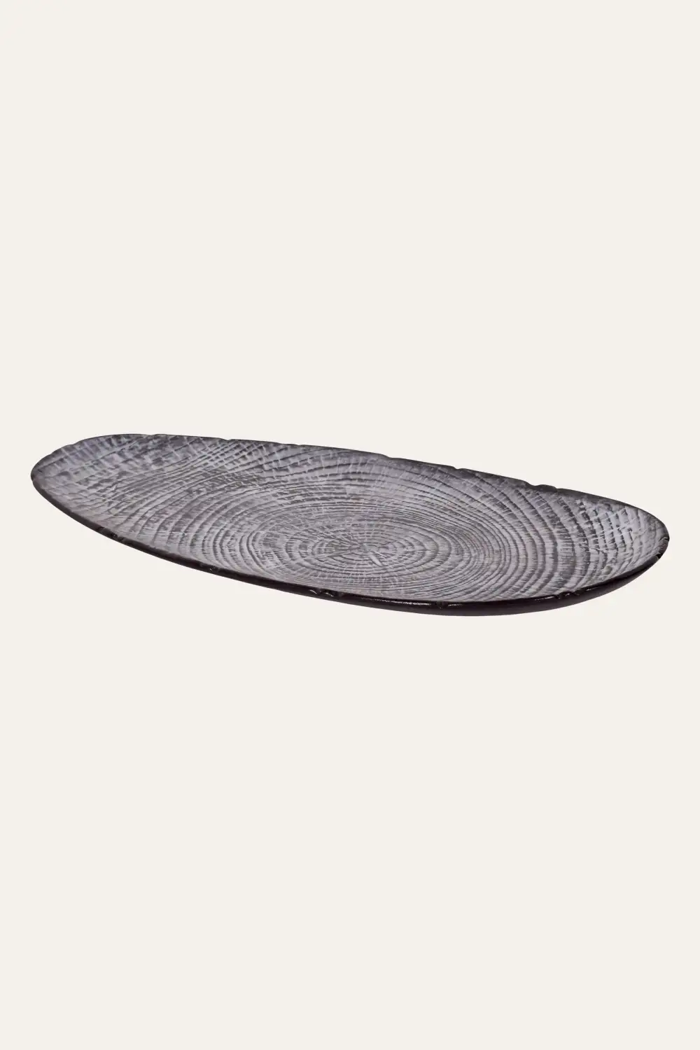 Concentric Ring Ceramic Serving Platter