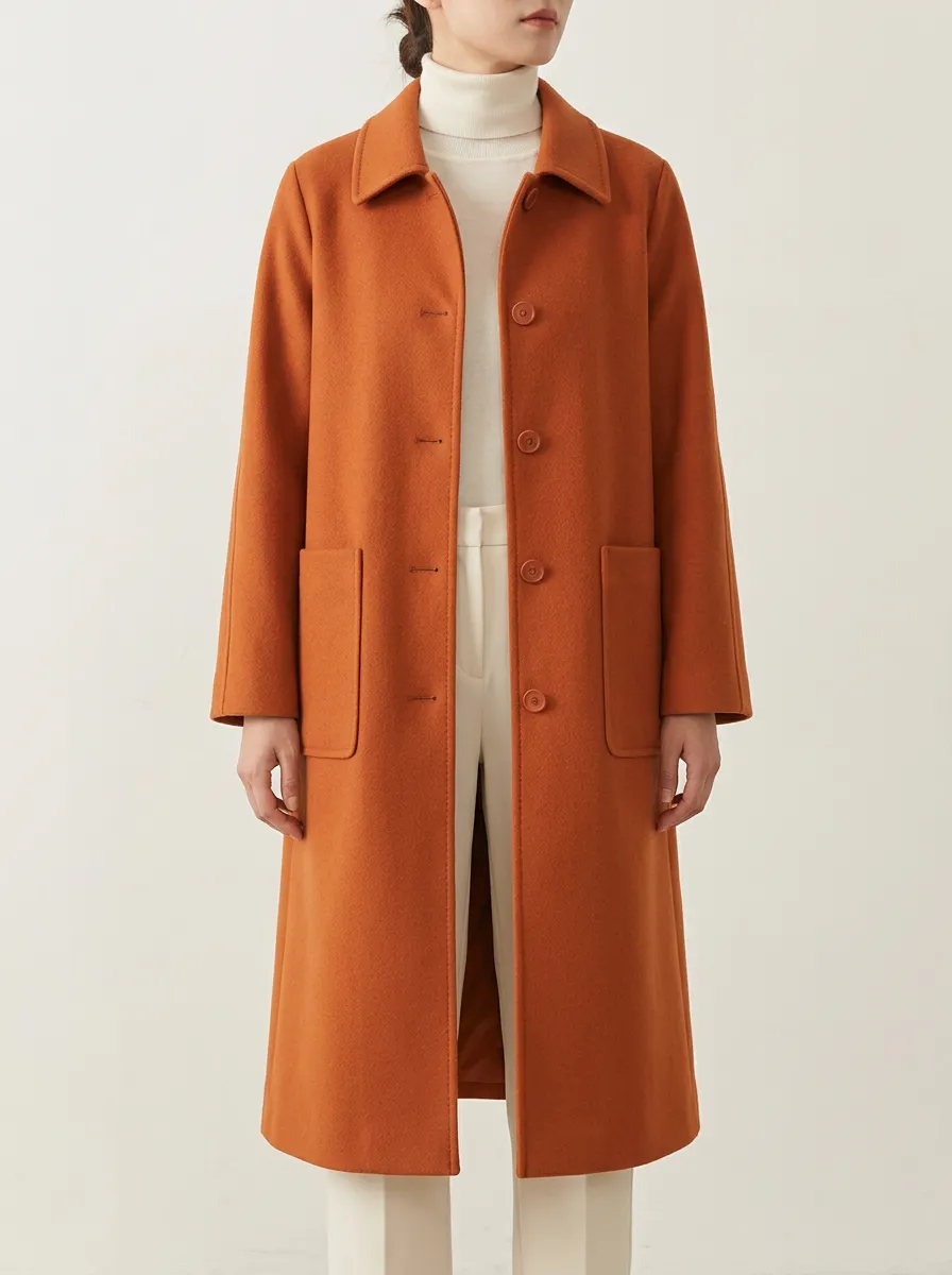 Relaxed Wool-Blend Longline Outerwear Coat