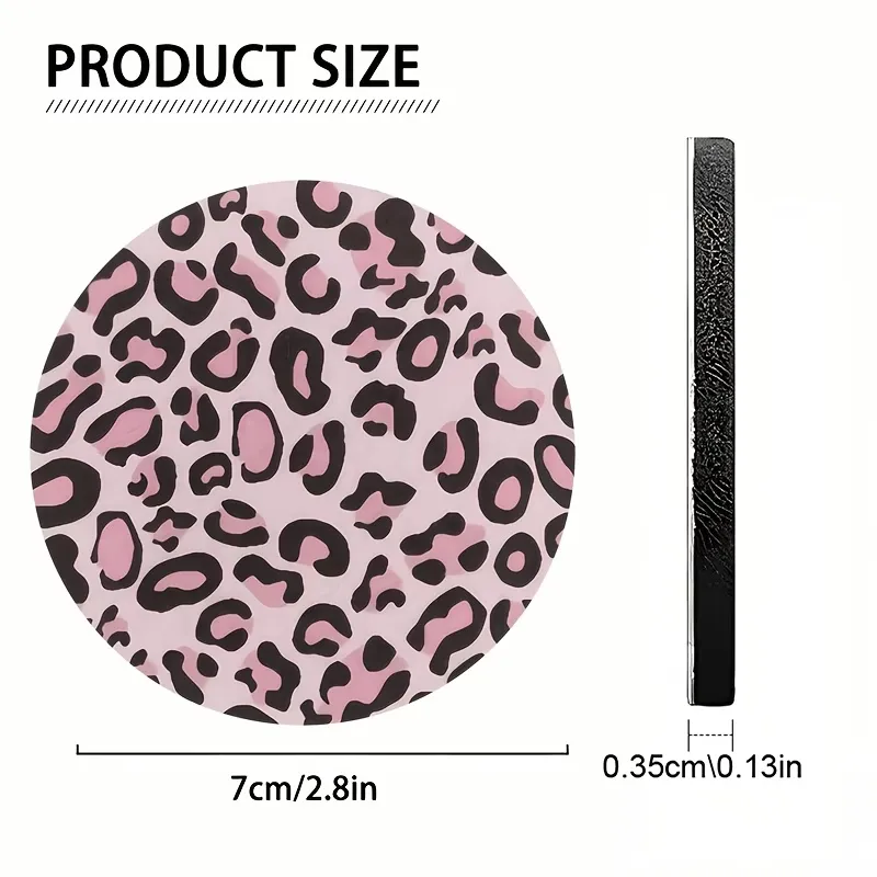 2-Pack Leopard Car Coasters