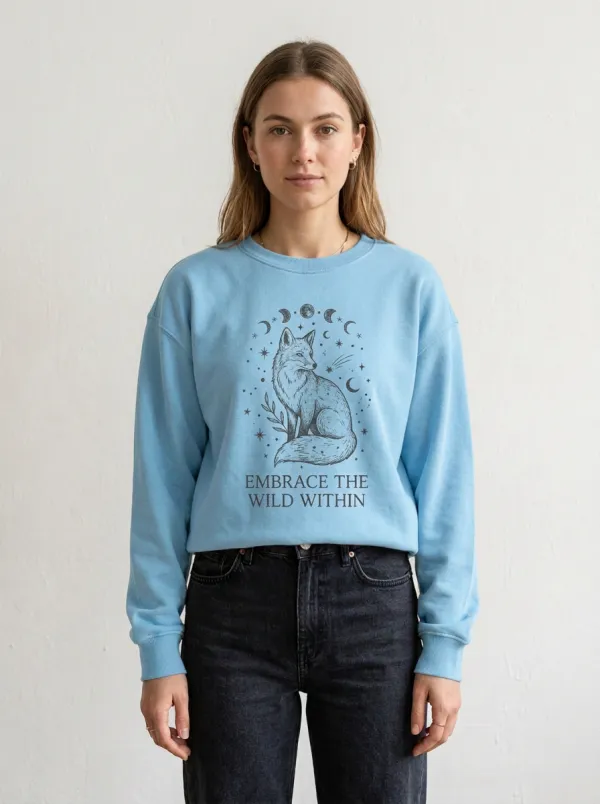 Celestial Fox Nature Lover Sweatshirt