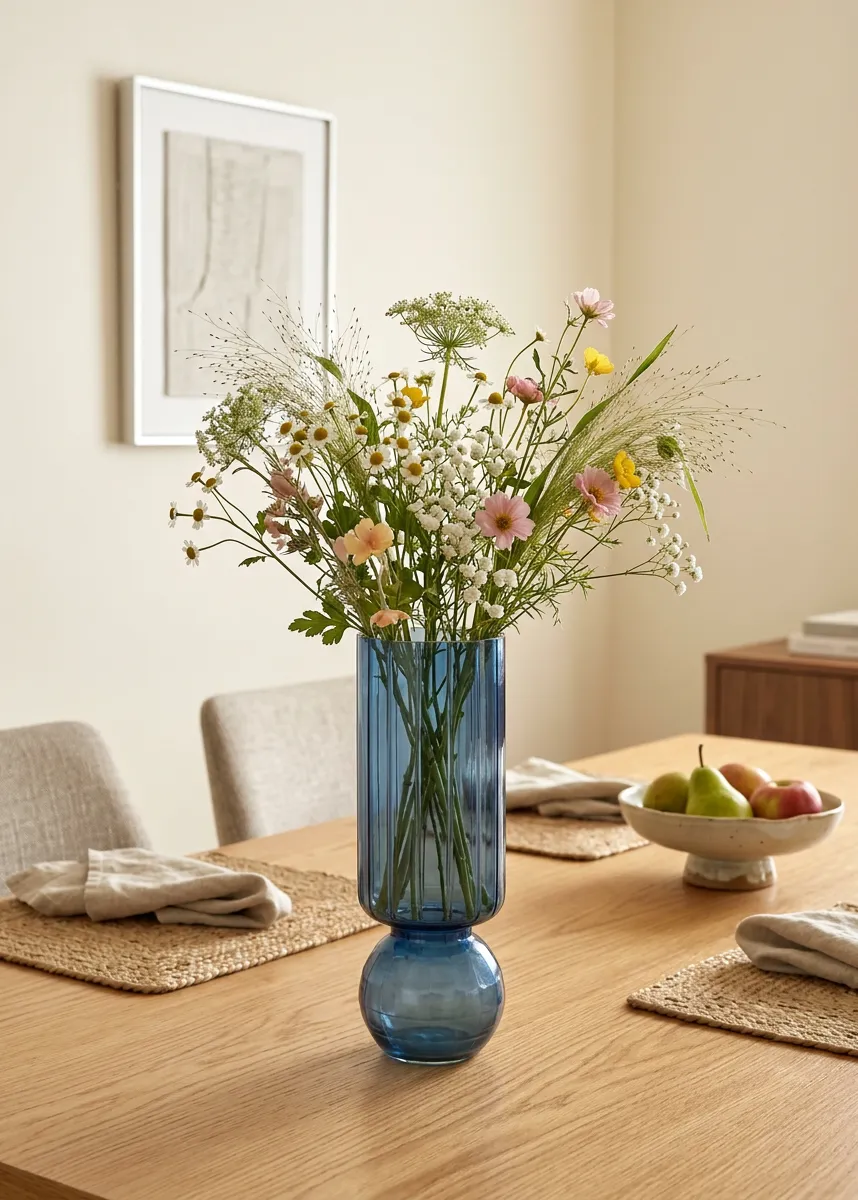 Pedestal Glass Vase Large