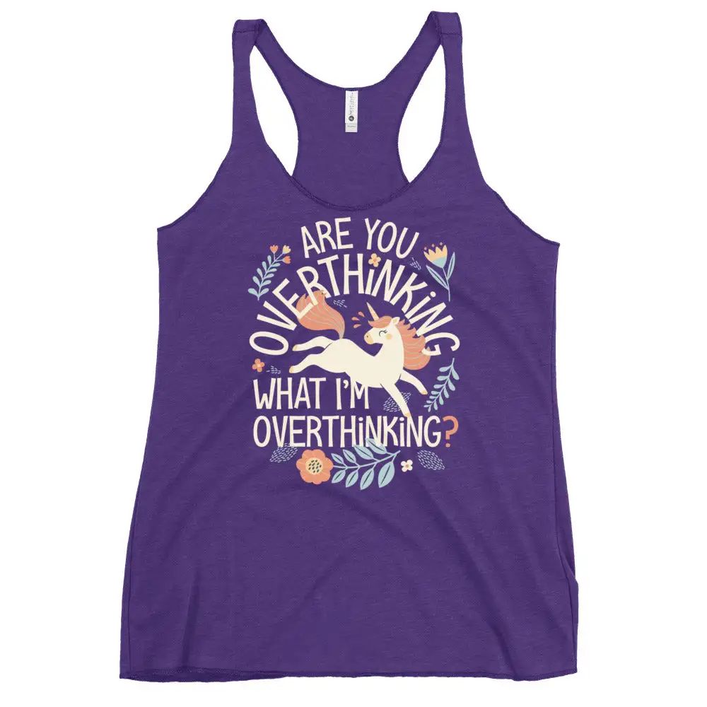 Overthinking Print Racerback Tank