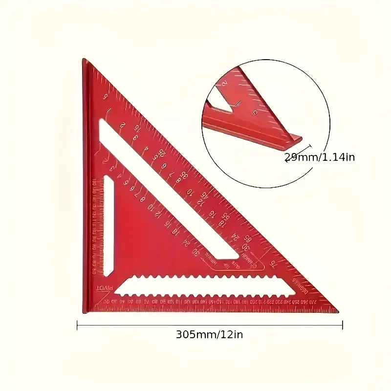 12-Inch Precision Aluminum Triangle Square