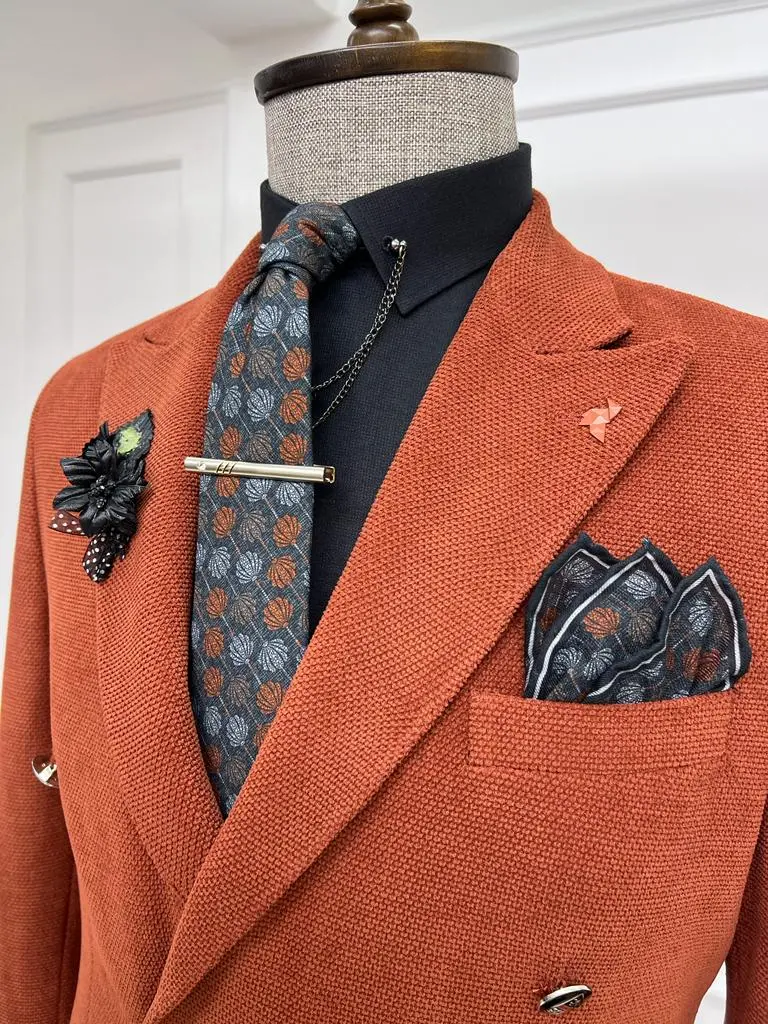 Classic Slim Fit Special Design Double Breasted Jacket