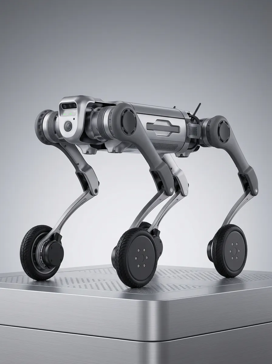 Cybernetic-Design Electronic Robot Dog for Electronic Device Display