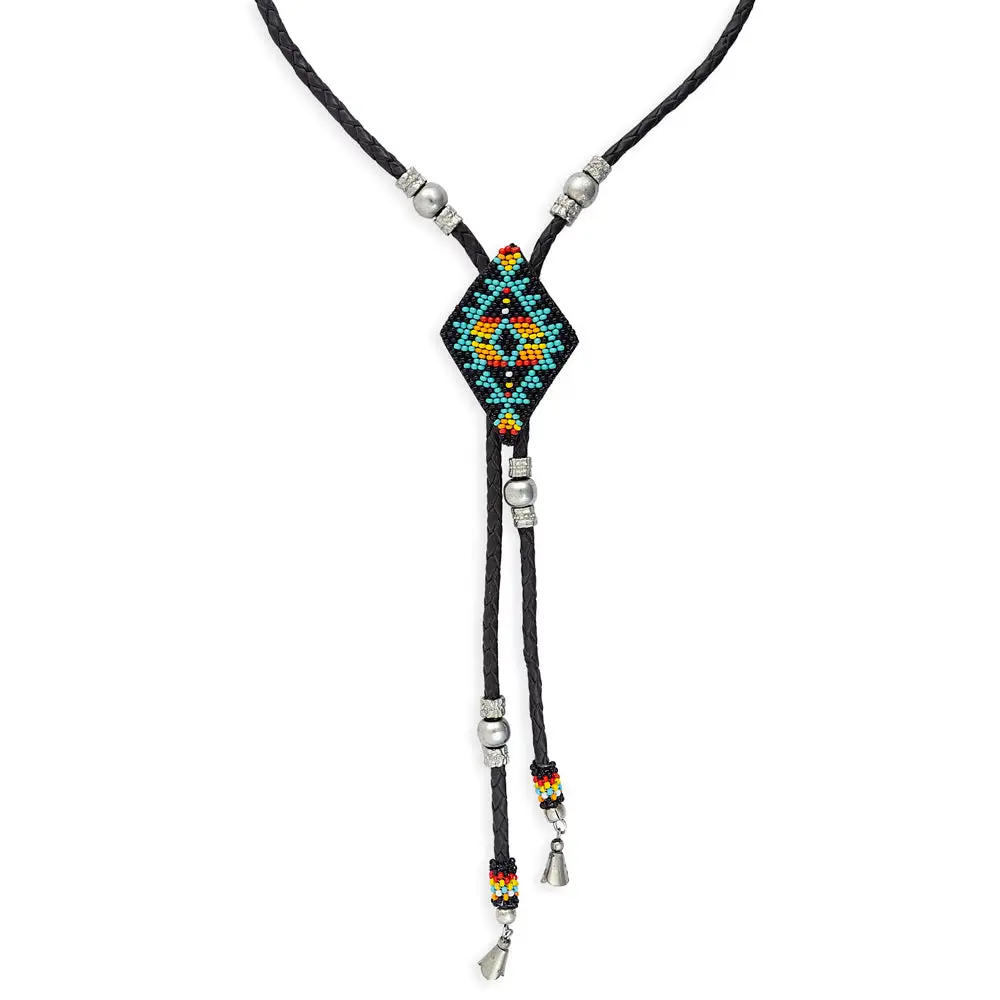 Textured Necklace with Beaded Detail