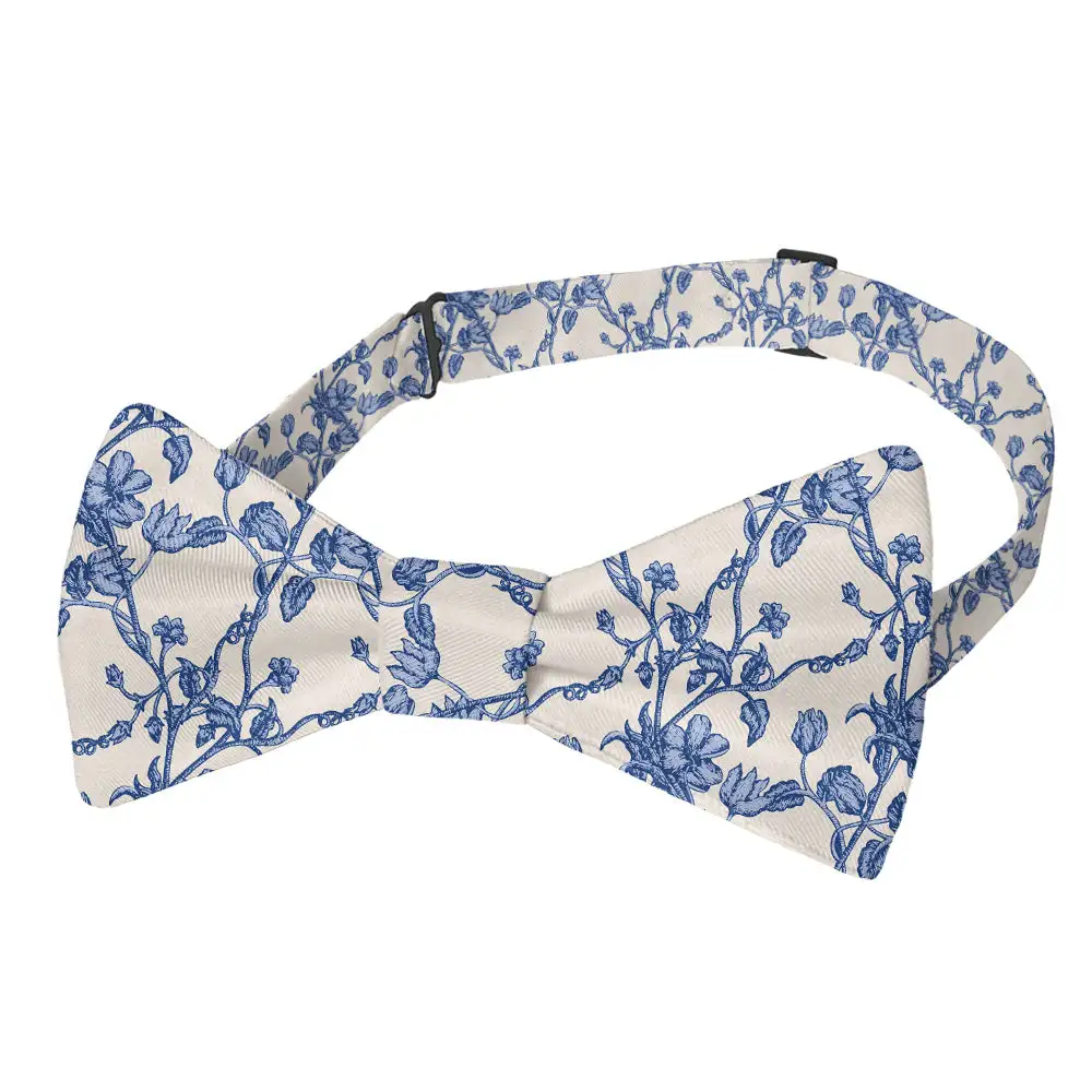 Floral Toile Motif Bow Tie
