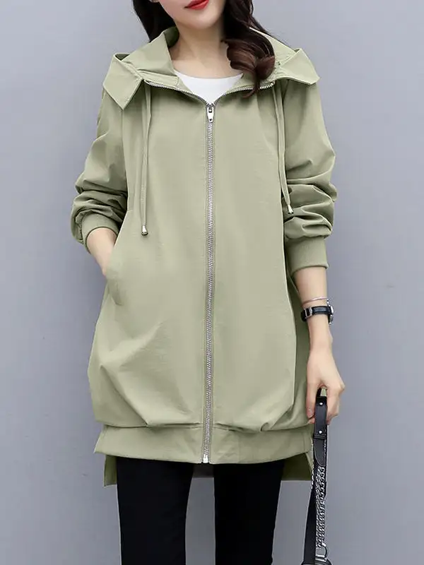Hooded Zip Front Jacket Essential