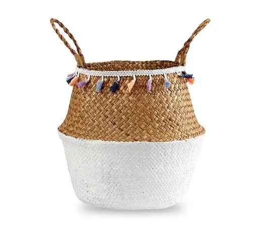 Flexible Woven Seagrass Laundry Basket
