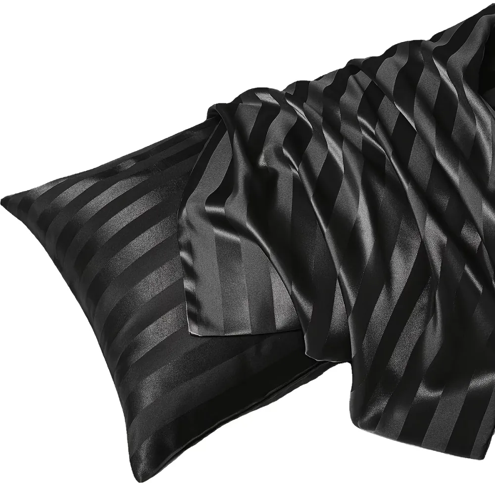 2-Pack Striped Satin Pillowcases
