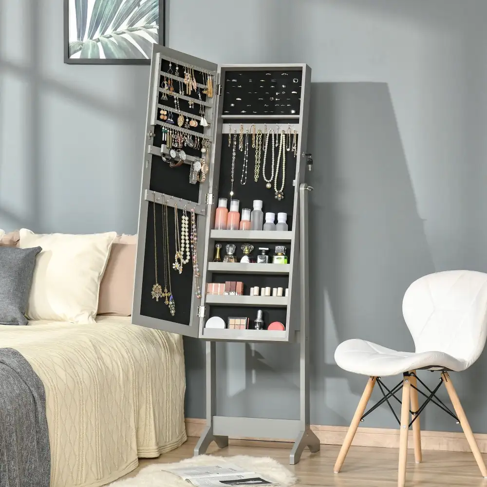 Lockable Full Length Jewellery Cabinet