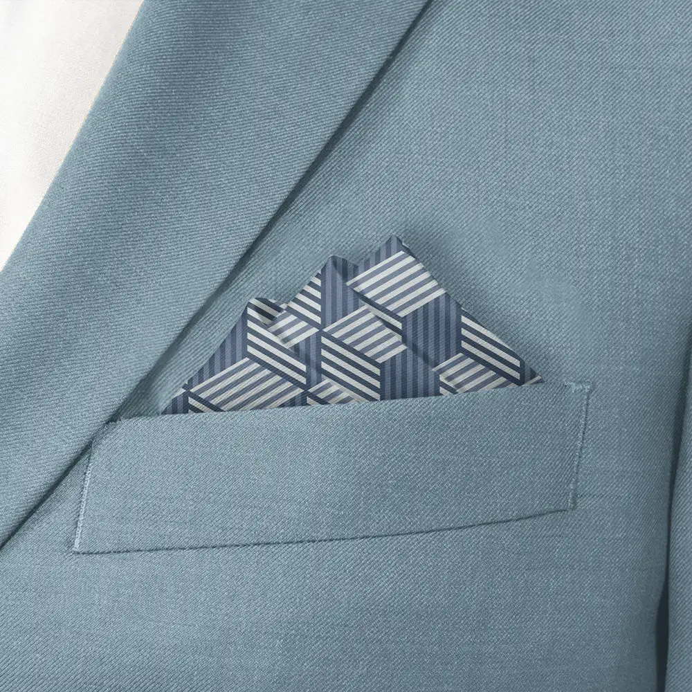 Understated Decorative Geometric Pocket Square