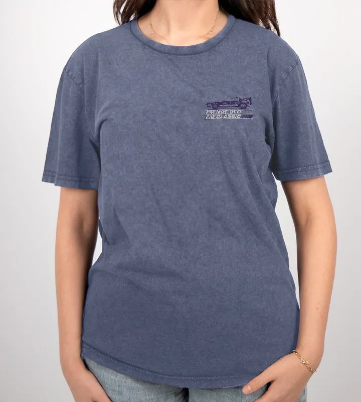 Casual Style Cotton Purple T-Shirt