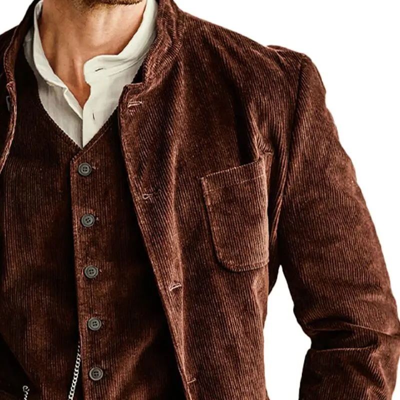Corduroy Sharp Lapel Blazer