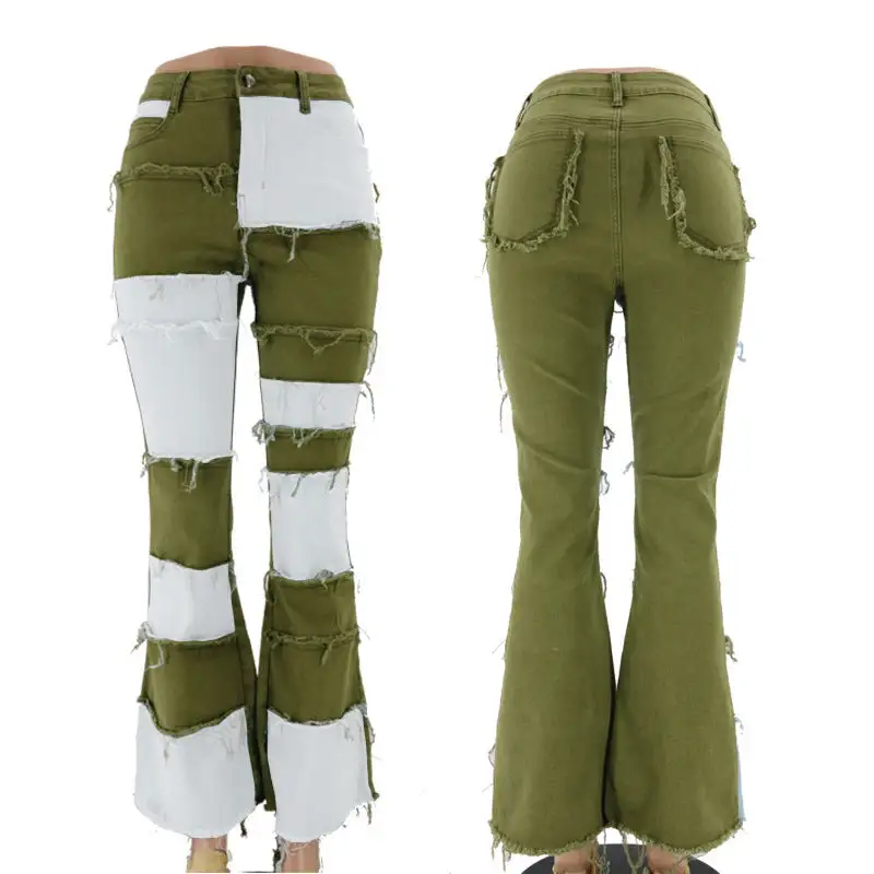 High Waist Skinny Fitted Flare Jeans