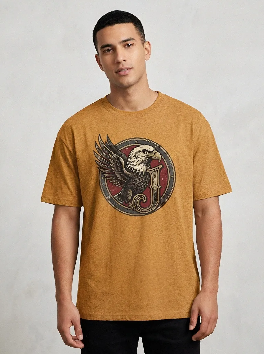 Men's Eagle Vintage Inspired Mountain Graphic T-Shirt