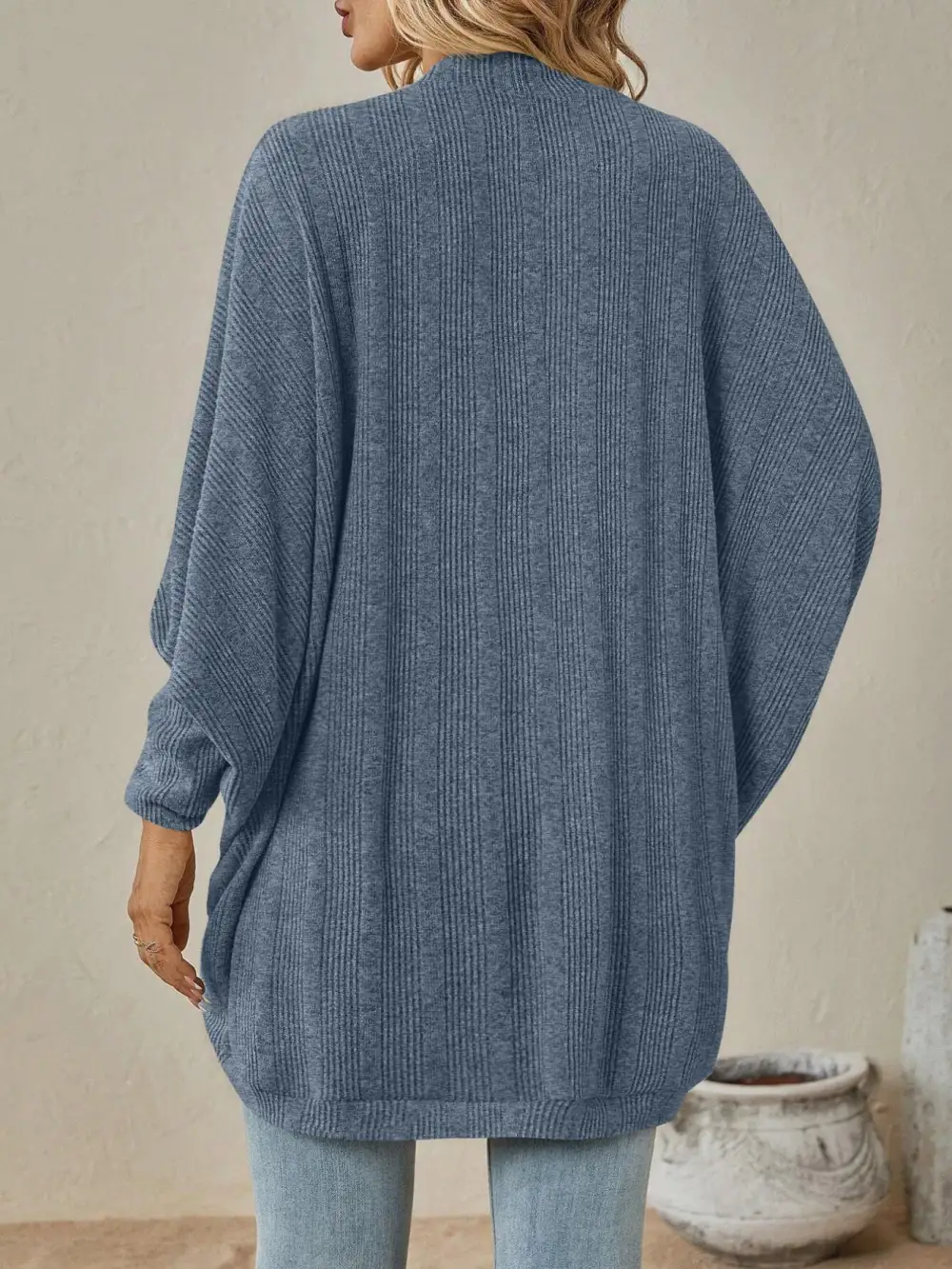 Open Front Batwing Sleeve Cardigan