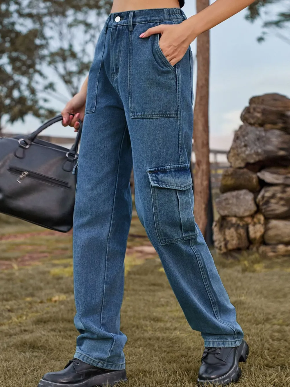 Polished Layered Denim Jeans