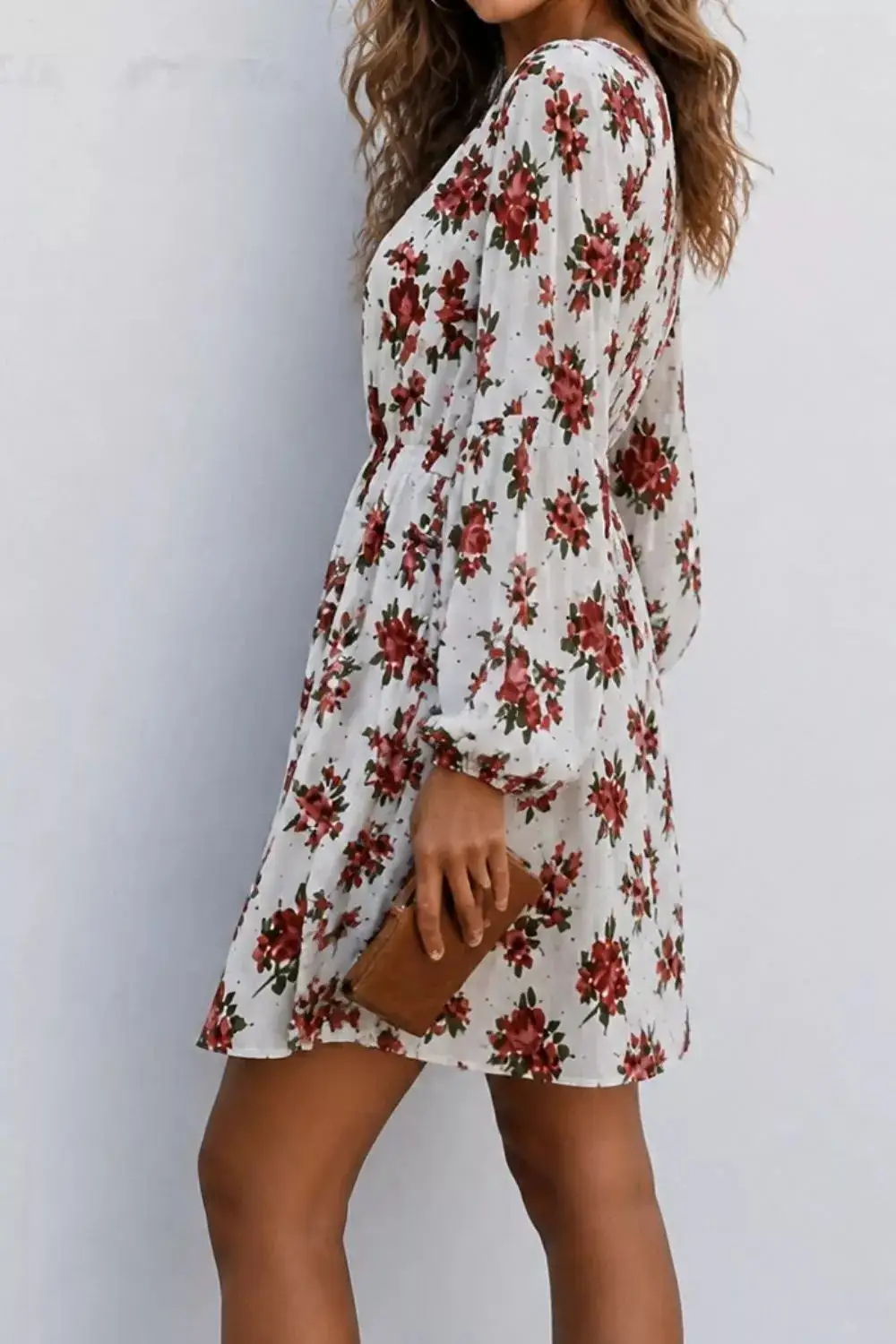 Smocked Floral Mini Dress