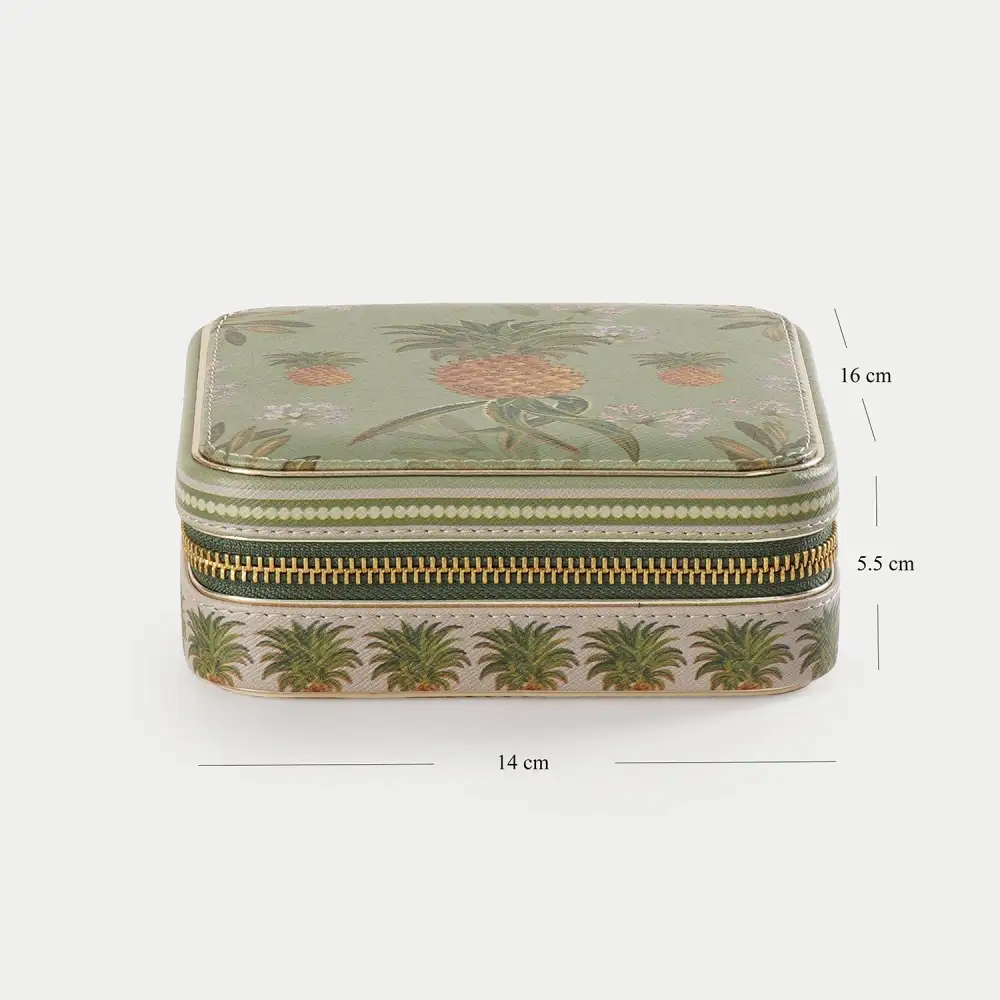 Green Square Jewelry Travel Case