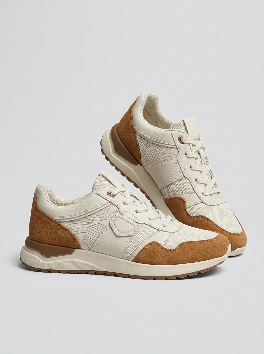 Unisex Casual Minimalist Topographic Pattern Print Sneakers