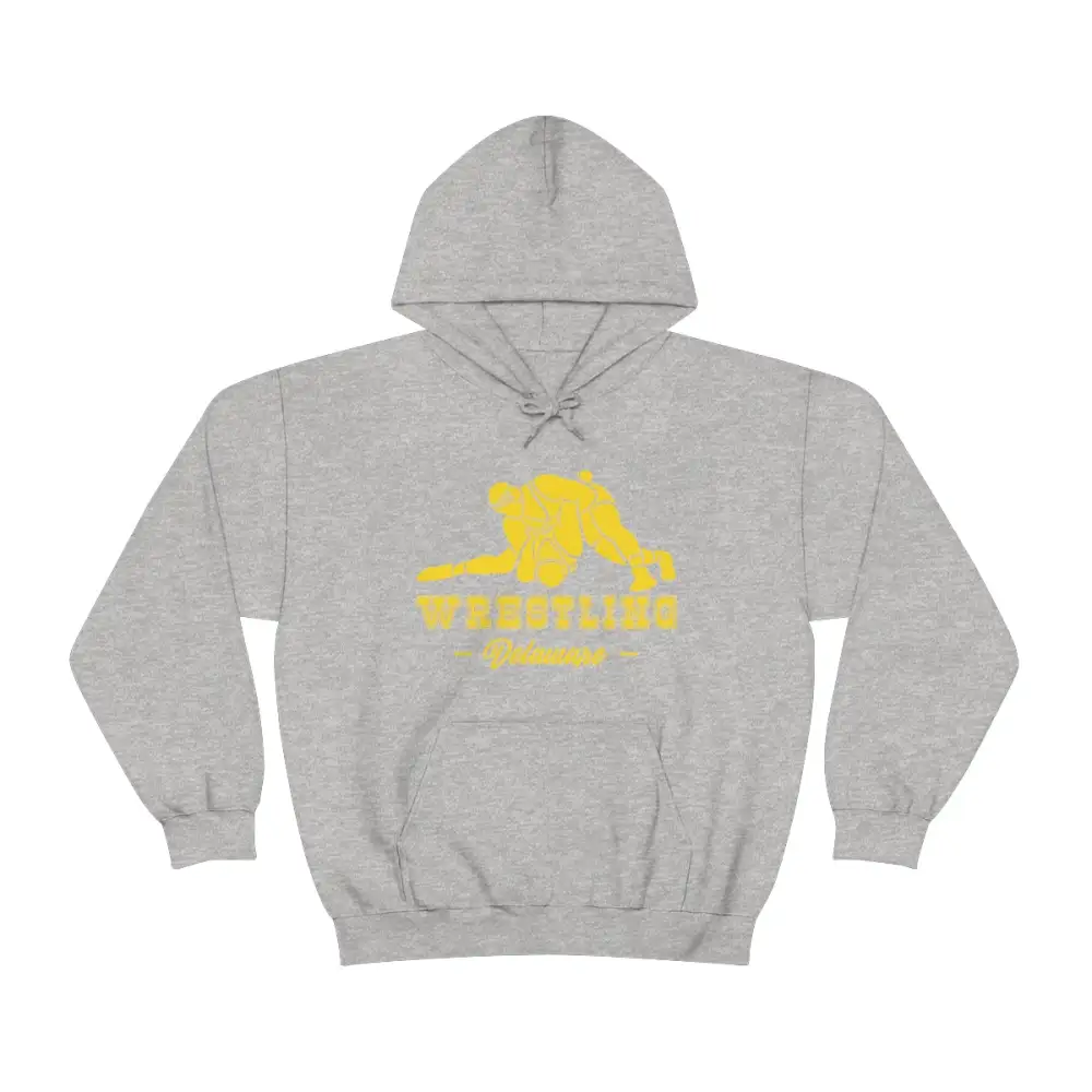 Soft Fleece Clean Lettering Wrestling Graphic Pullover Hoodie